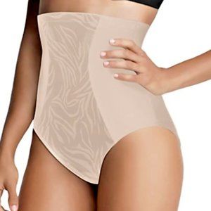 NEW Size Small Shapewear Maidenform Flexees Hi-Waist shaper Brief 83061, Biege